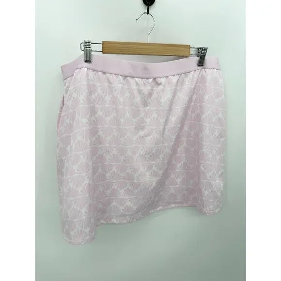 Lady Hagen Skort Women XXL NWT Pink Seashells Side Pleat Golf Pickleball Tennis - Picture 2 of 9